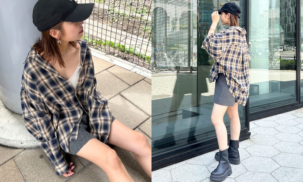 入秋必備!「復古格子襯衫」女子穿搭圖鑑,這樣搭穿出簡約時髦鬆弛感
